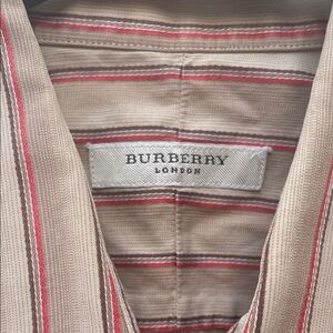 Vintage Burberry London Men’s Striped Dress Shirt